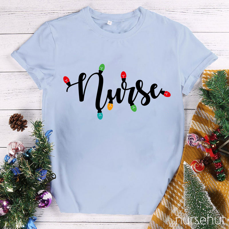 Christmas Light Nurse T-Shirt