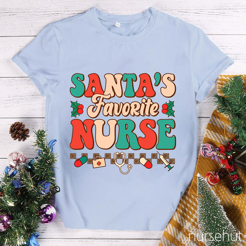 I'm Santa's Favorite Nurse T-Shirt