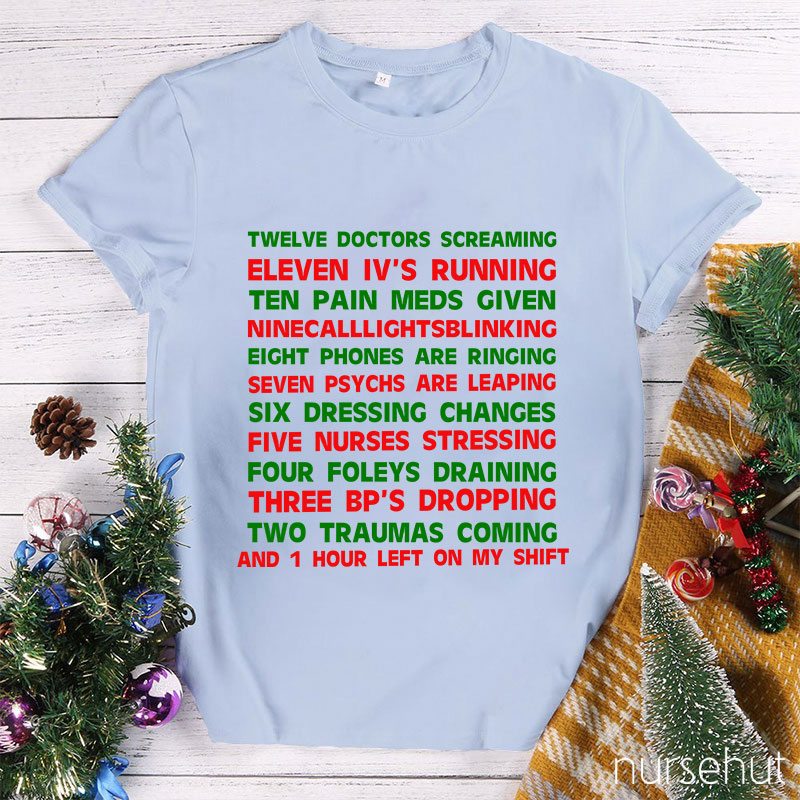 Christmas Countdown Nurse T-Shirt
