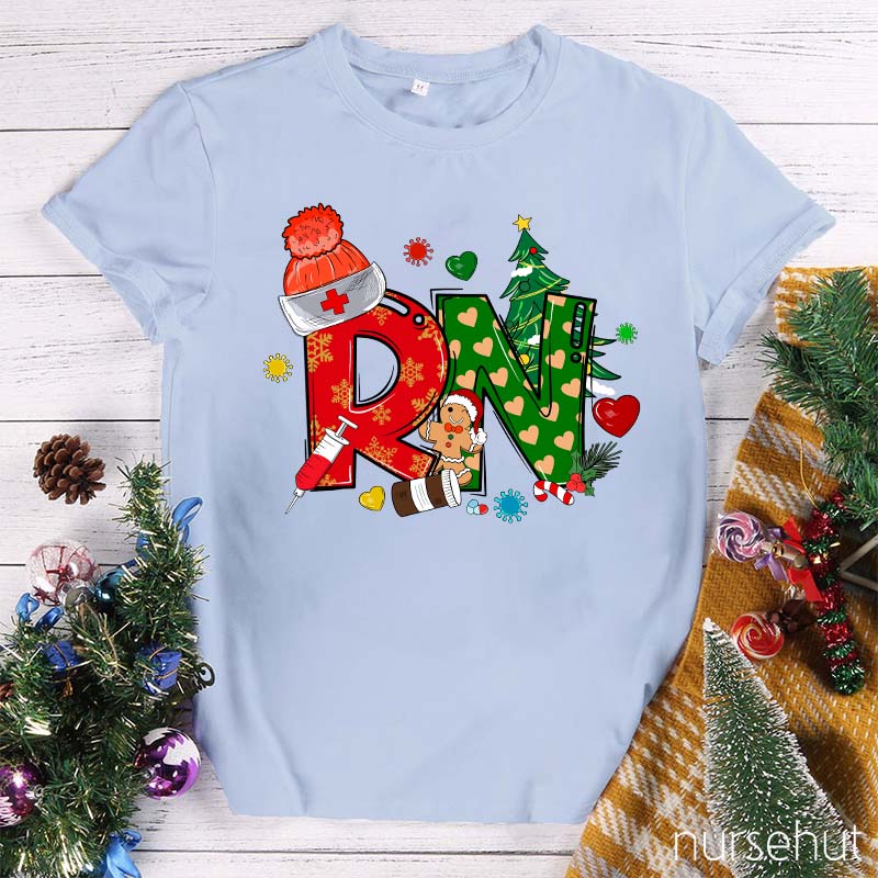 Personalized Christmas Element Nurse T-Shirt