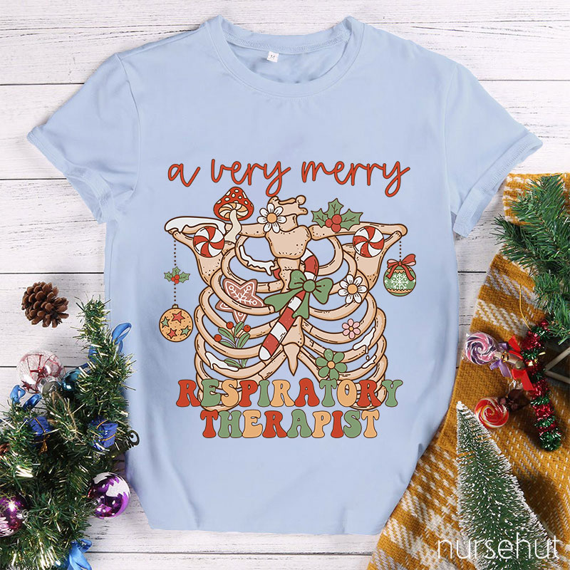 A Very Merry Respiratory Therapist Nurse T-Shirt
