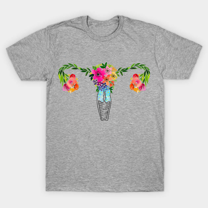 Uterus Flowers Bloom Nurse T-Shirt