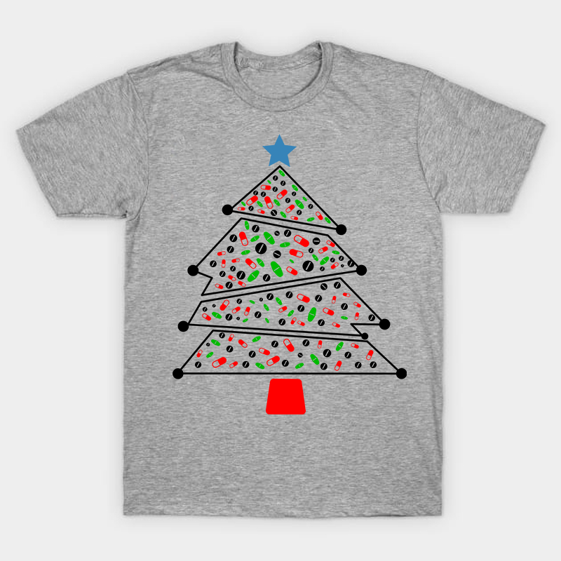 Pill Christmas Tree Nurse T-Shirt