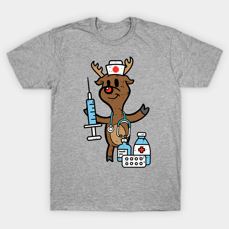 Christmas Elk Nurse T-Shirt