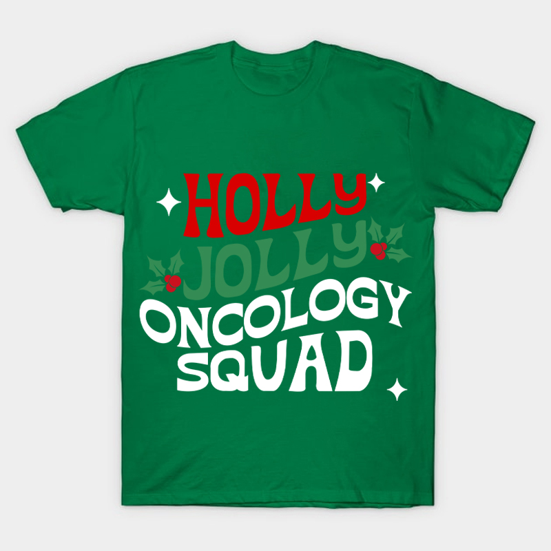 Personalized Holly Jolly Squad Nurse T-Shirt
