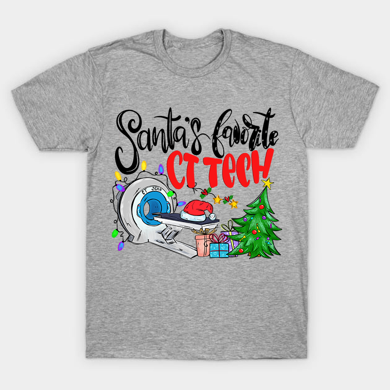 Santa's Favorite Ct Tech Nurse T-Shirt