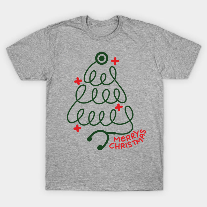 Merry Christmas Christmas Tree Nurse T-Shirt