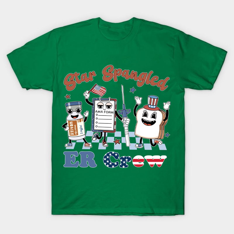 Personalized Department Star Spangled Crew Nurse T-Shirt