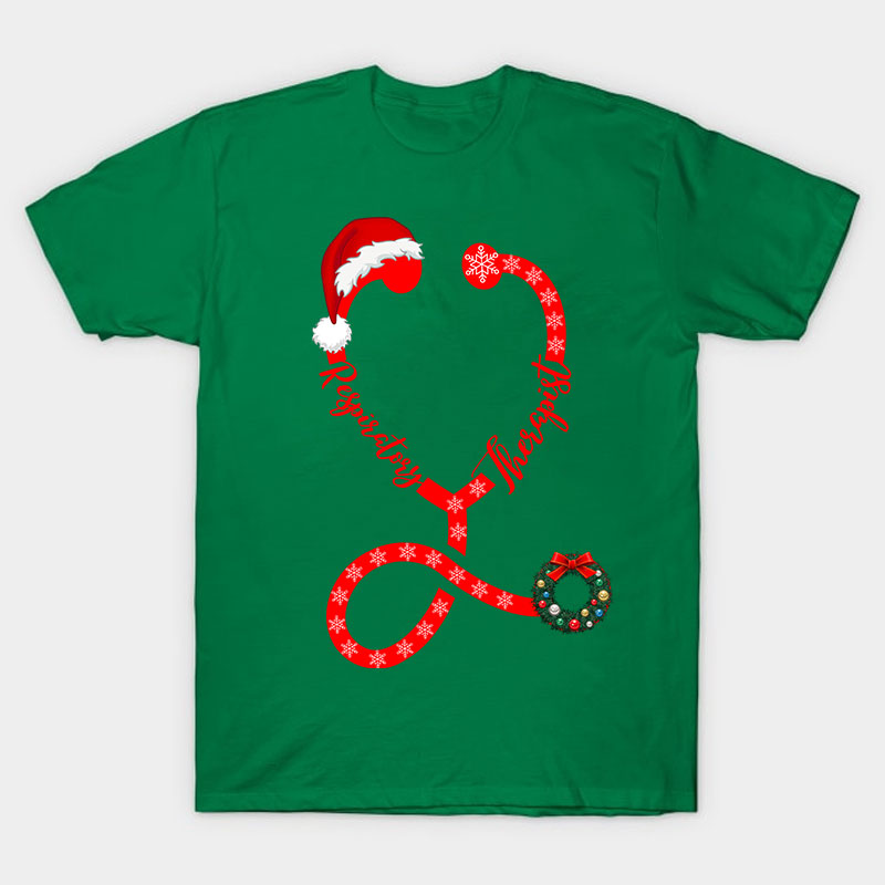 Personalized Christmas Stethoscope Nurse T-Shirt