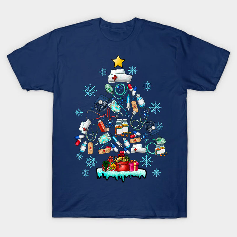Nurse Christmas Trees Nurse T-Shirt