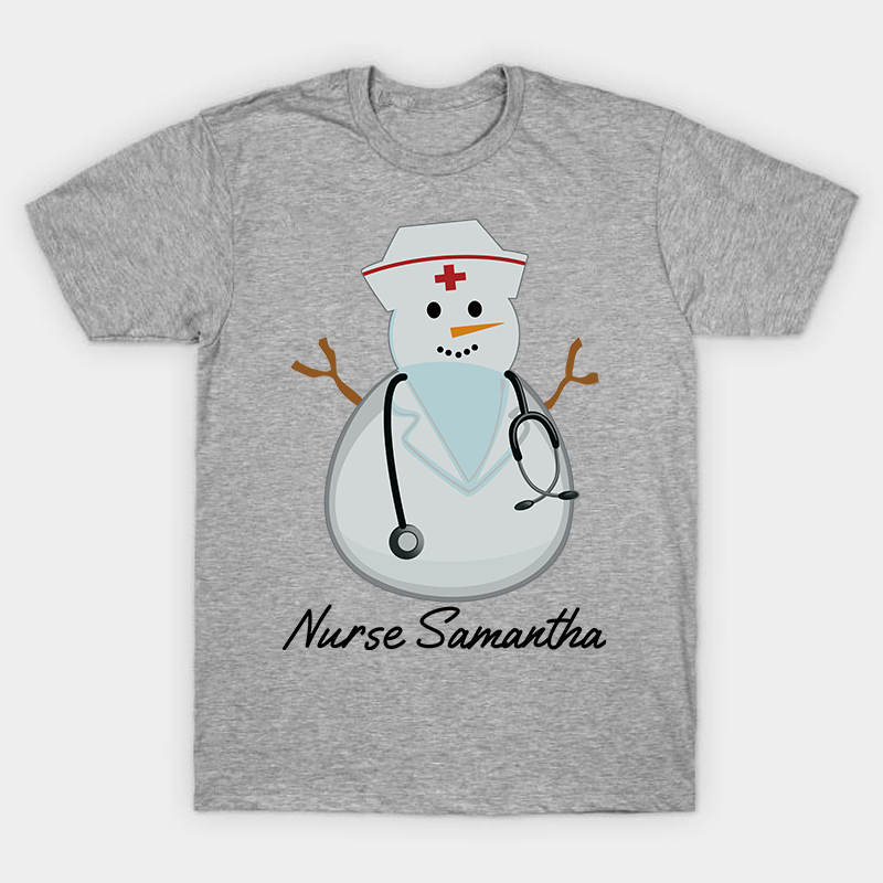 Personalized Snowman Nurse T-Shirt