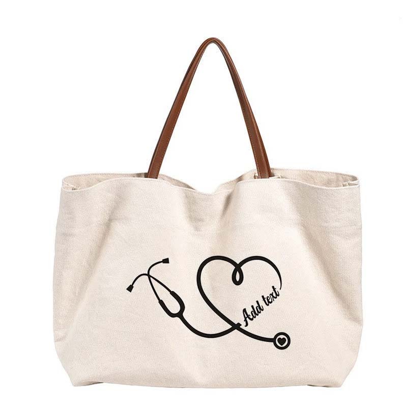 Personalized A Love Stethoscope Nurse Shoulder Bag