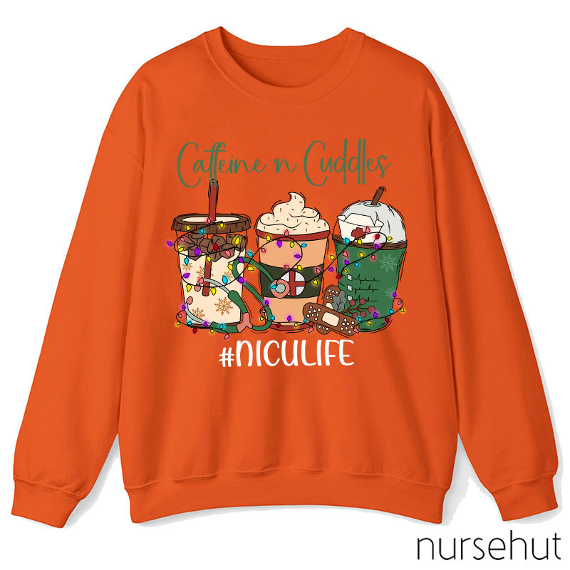 Personalized Caffeine Cuddles Nurse Sweatshirt