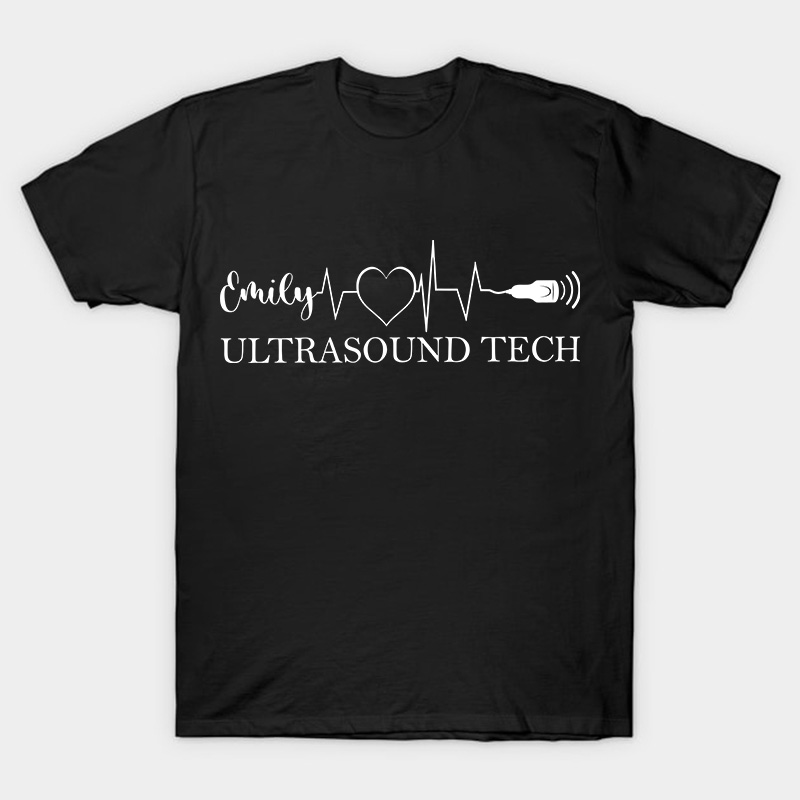 Personalized Name Ultrasound Tech Nurse T-Shirt