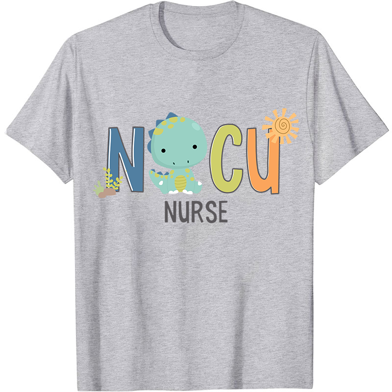 NICU Cute Dinosaur Nurse T-Shirt