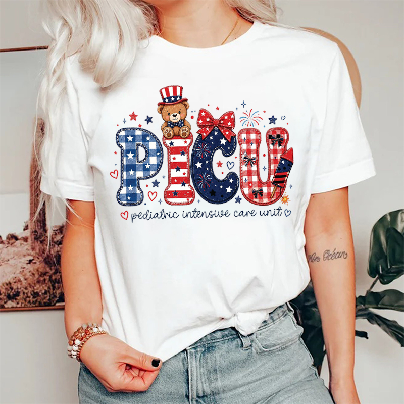 Personalized 4th Of July Celebrating Vibes Nurse T-Shirt