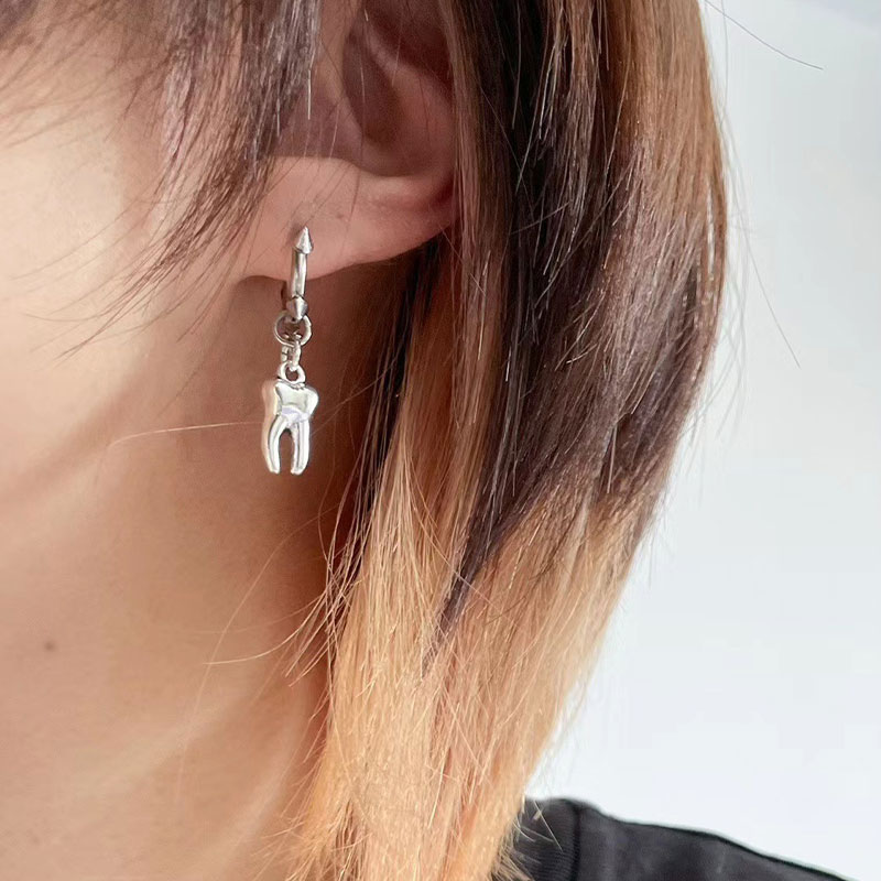 Rivet Teeth Nurse Mental Earrings