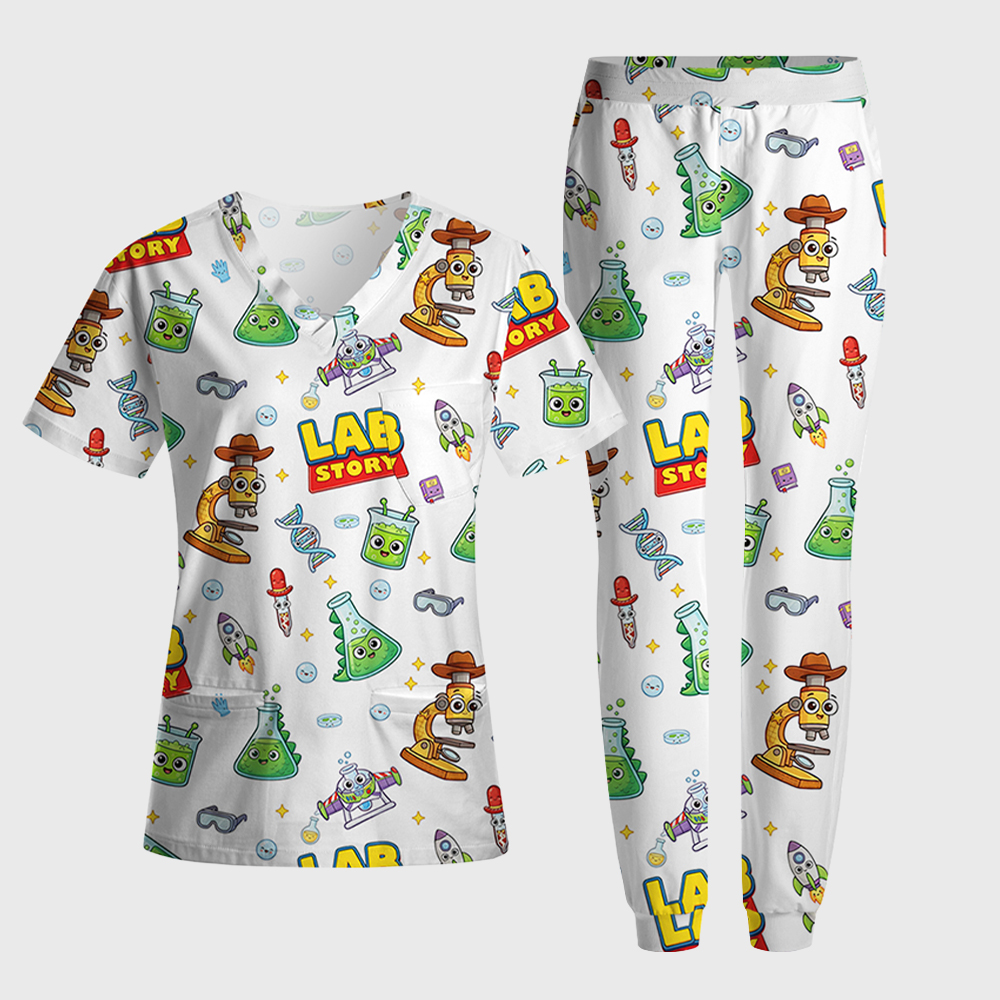 LAB Story Laboratory Antimicrobial Scrubs Sets