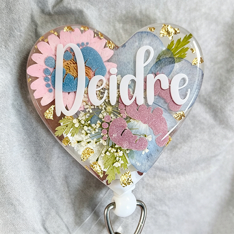 Personalized Name Cute NICU Nurse Badge Reel