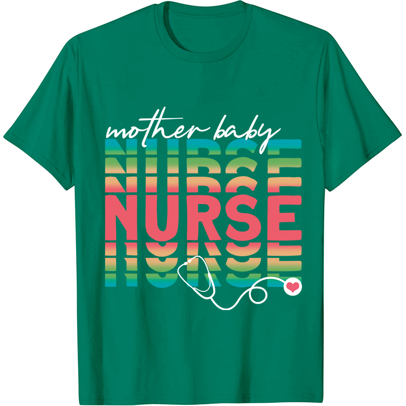 Mother Baby Stethoscope Nurse T-Shirt