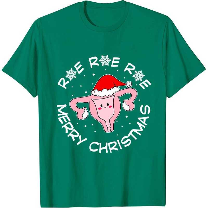 Roe Roe Merry Christmas Nurse T-Shirt