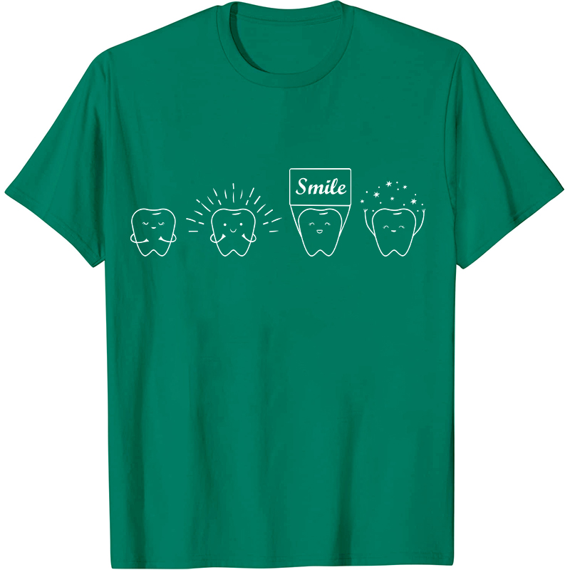 Smile Clean White Healthy Teeth Dentist Nurse T-Shirt