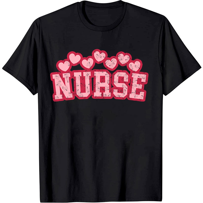 Pink Heart Nurse T-Shirt
