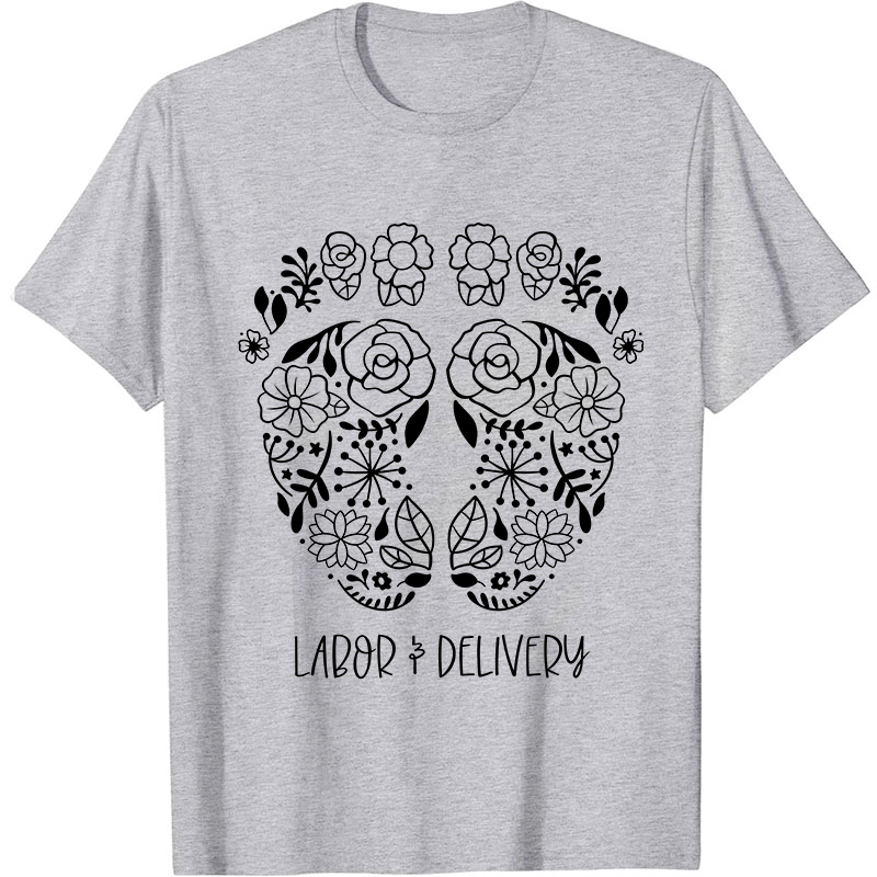 Labor And Delivery Cute Feet Nurse T-Shirt