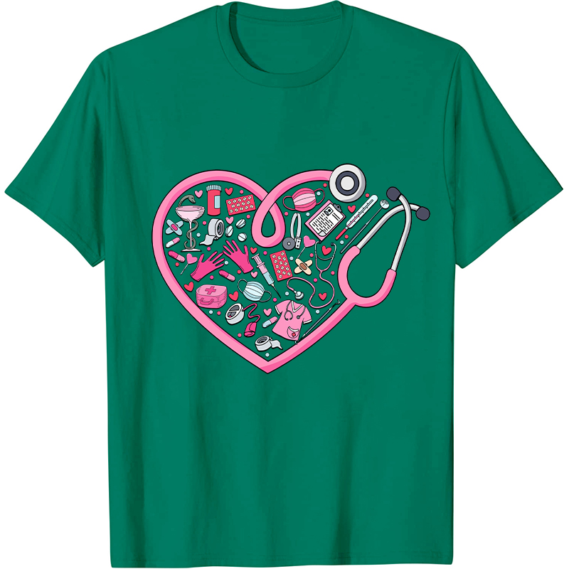 Heart Nurse Valentine's Day Nurse T-Shirt
