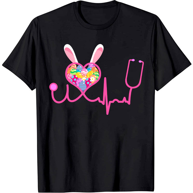 Easter Egg Heartbeat Stethoscope Nurse T-Shirt