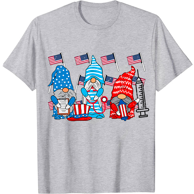 Independence Day 4 Flags And Syringe Nurse T-Shirt