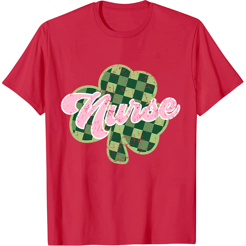 Pink Shamrock Nurse T-Shirt