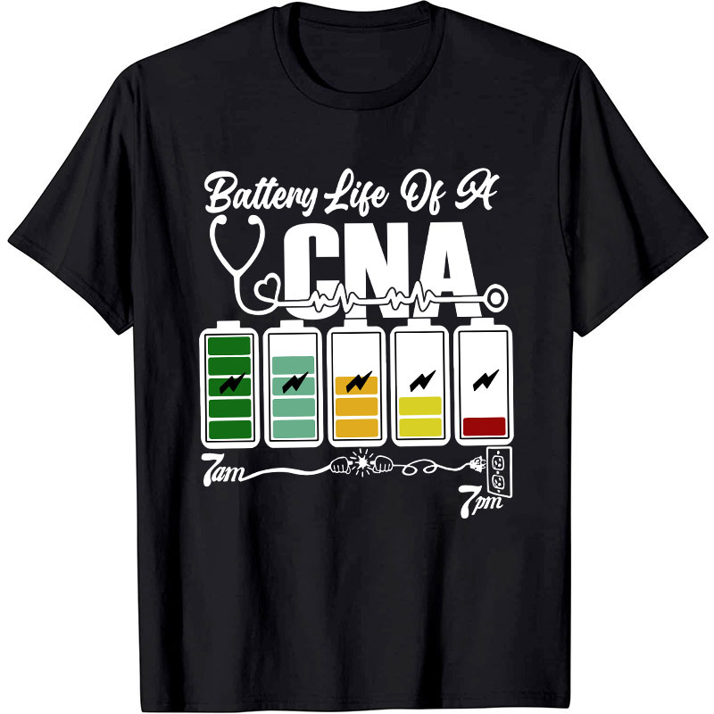 Personalized Battery Life Of A Nurse T-Shirt