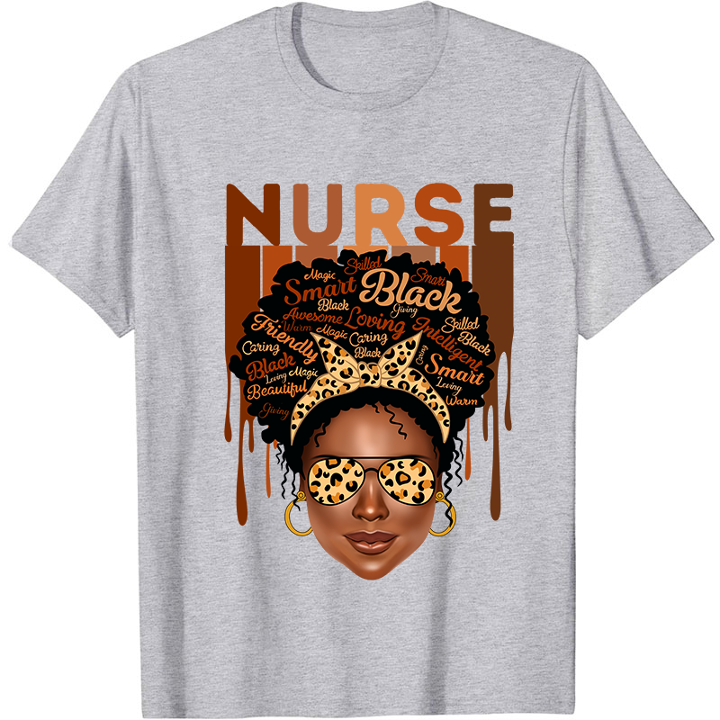 Smart Black Loving Caring Nurse T-Shirt