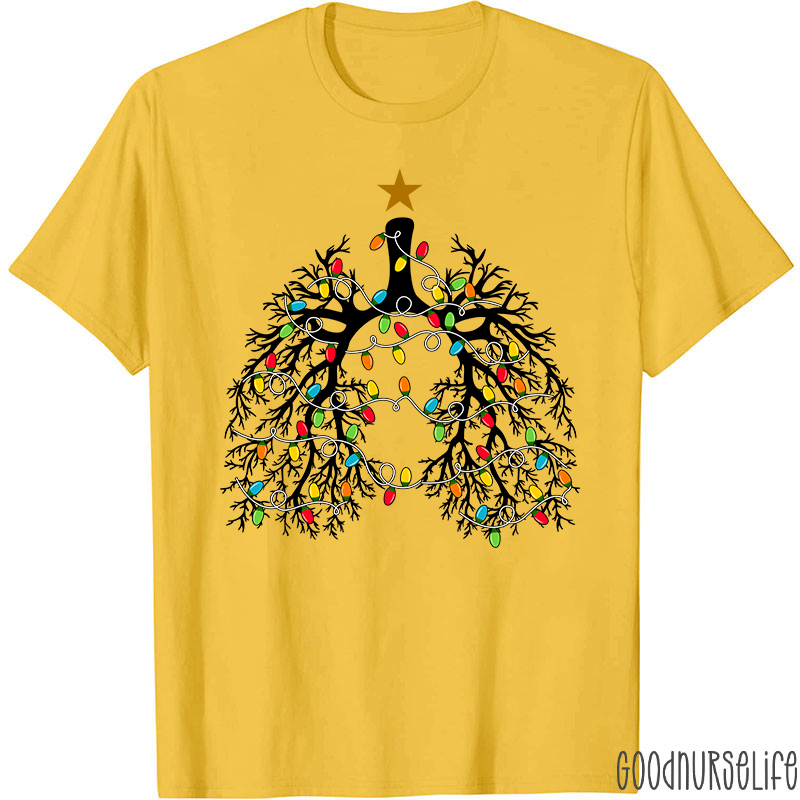 Respiratory Therapist Lung Christmas Nurse T-Shirt