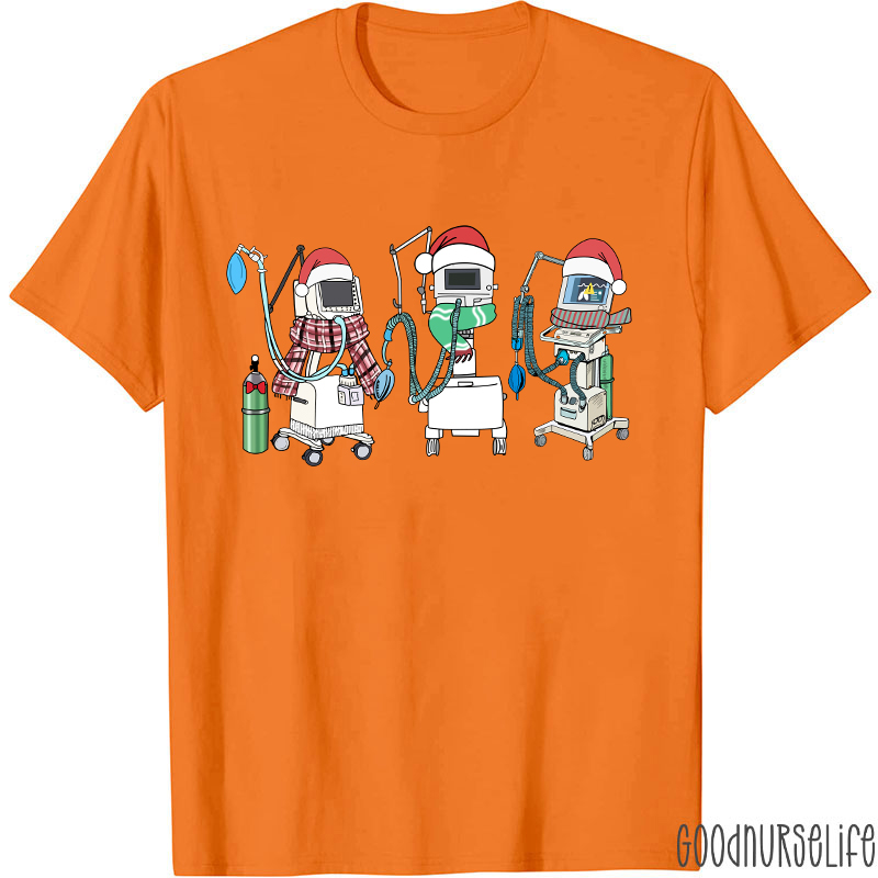 Ventilator Respiratory Therapist Christmas T-Shirt