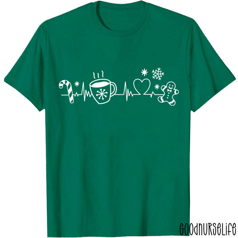 Christmas Heartbeat Nurse T-Shirt