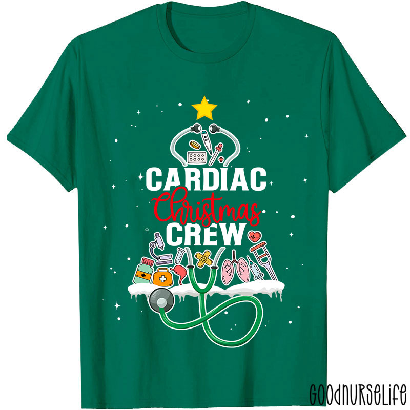 Cardiac Christmas Crew Nurse T-Shirt