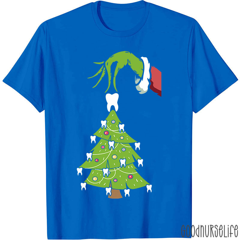 Xmas Teeth Tree Nurse T-shirt