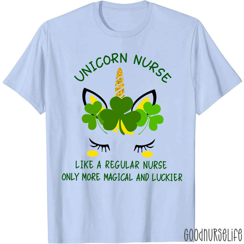 Nurse Unicorn St Patrick Nurse T-Shirt
