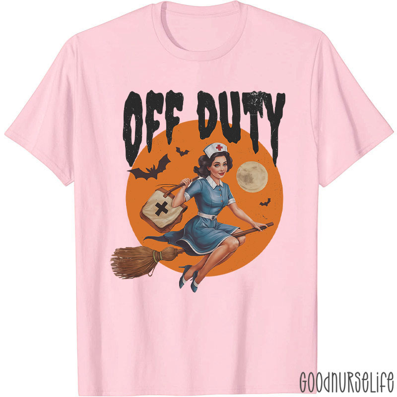Spooky Nurse Off Duty Halloween Party Nurse T-Shirt
