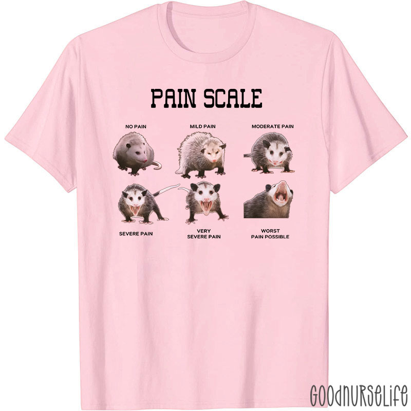 Funny Nurse Pain Scale Pain Assessment Nurse T-Shirt