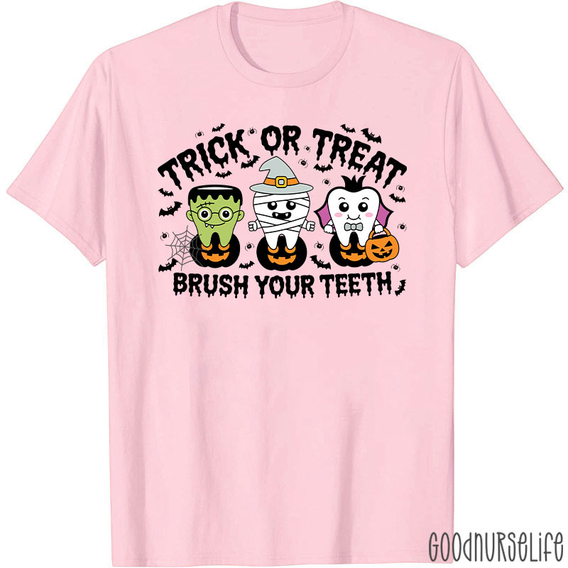 Halloween Dental Trick Or Treat Brush Your Teeth T-Shirt