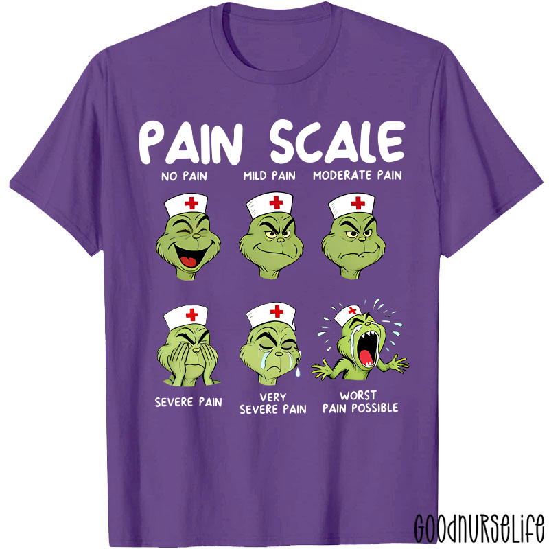 Funny Mean Nurse Pain Scale Nurse T-Shirt