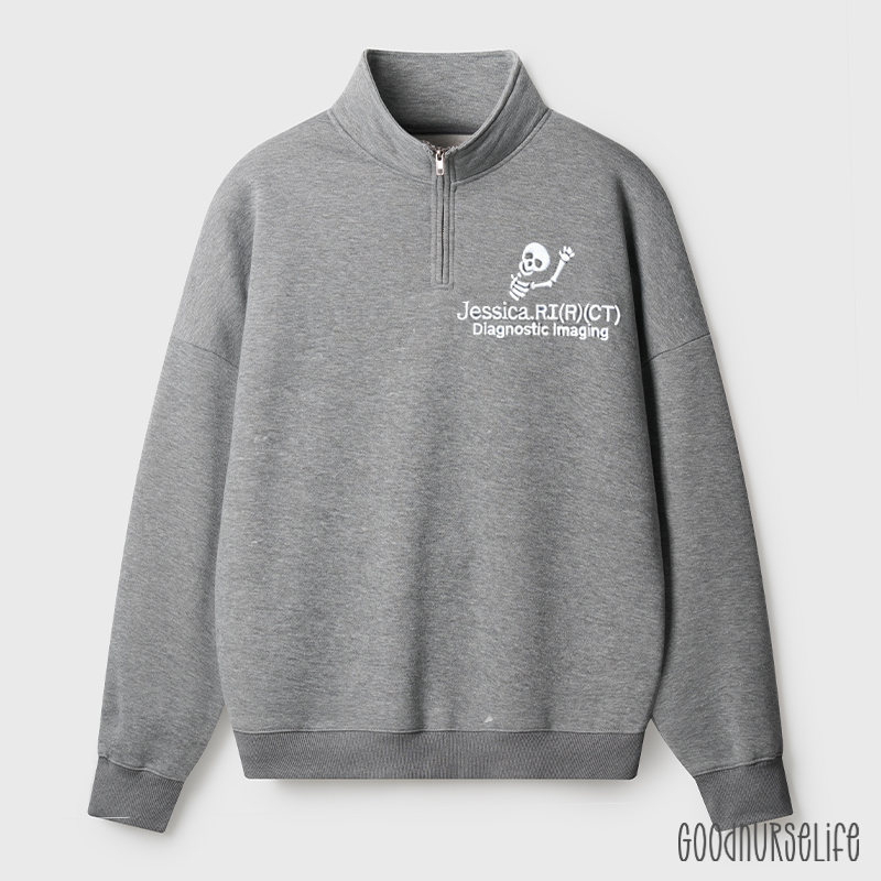 Personalized Skeleton Diagnostic Imaging Quarter Zip Sweatshirt