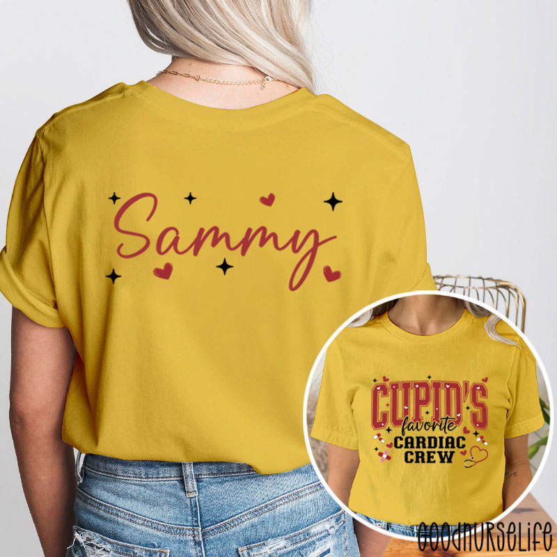 Personalized Cupid's Favorite Nurse Two Sided T-Shirt