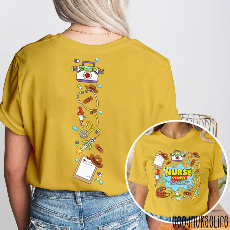 Nurse Story Medical Equipment Two Sided T-Shirt