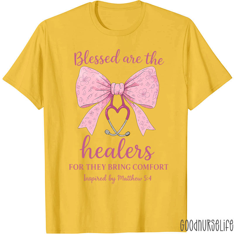 Personalized Bow Tie Blessed Are The Healers For They Bring Comfort Matthew T-shirt