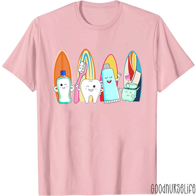 Tooth Teeth Swim And Sun Beach Summer Dentist T-Shirt