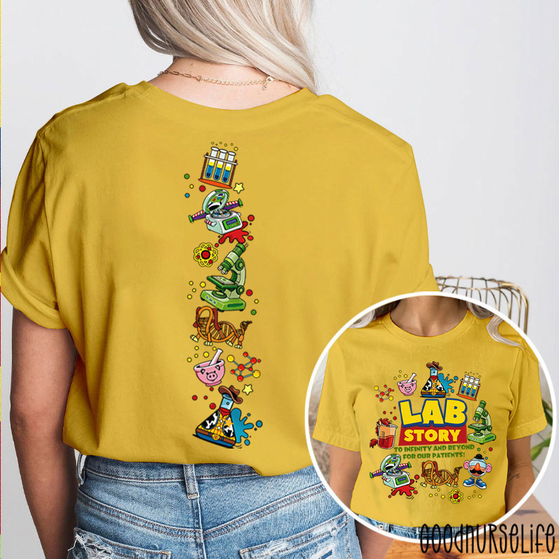To Infinity And Beyond For Our Patients Lab Story Two Sided T-Shirt